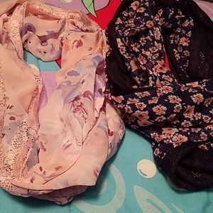 Floral infinity scarf bundle